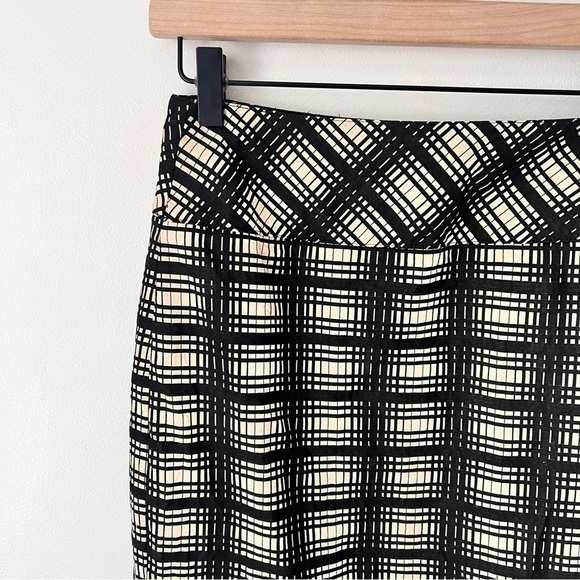 J. Crew Black & Tan Plaid Pencil Skirt - Picture 4 of 8